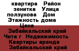 квартира › Район ­ зенитка › Улица ­ ползунова › Дом ­ 13 › Этажность дома ­ 1 › Цена ­ 10 000 - Забайкальский край, Чита г. Недвижимость » Квартиры аренда   . Забайкальский край,Чита г.